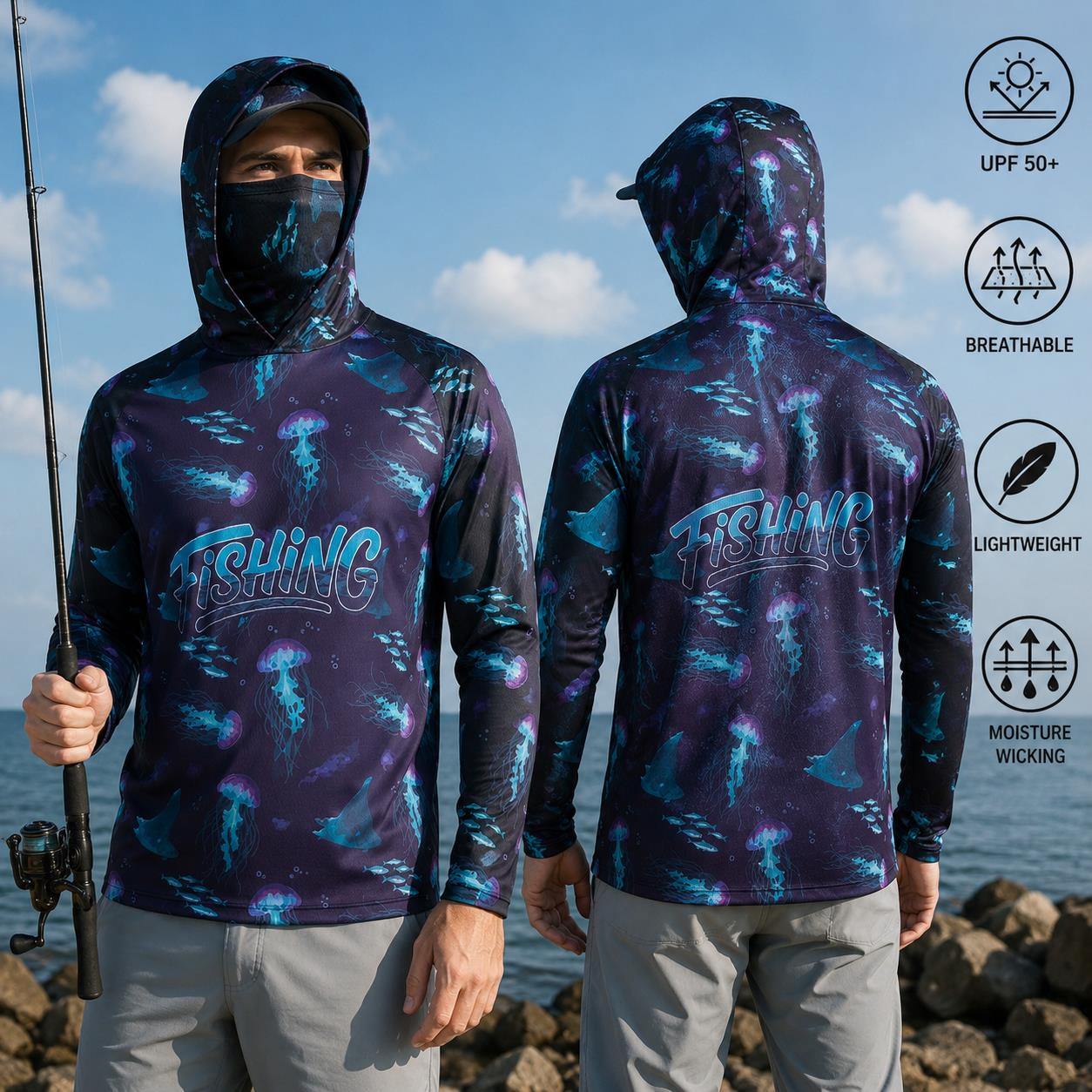 Рыболовная рубашка с капюшоном – обзор и цена Fishing Hoodie